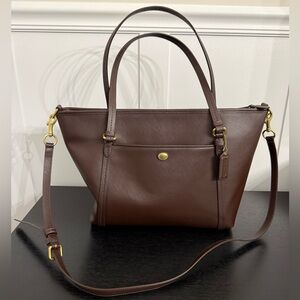 Coach Brown Leather Tote Bag (F25667)
